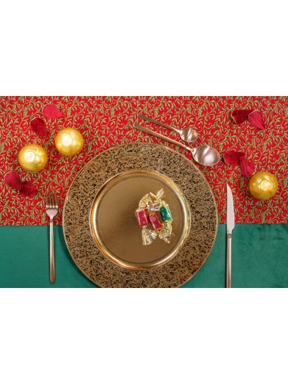 RUBY VELVET LUXERIA TABLE RUNNER 29CM X 3M