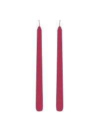 SET 2 RASPBERRY TAPER CANDLES DIA 2.2CM X 25CM