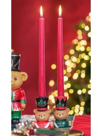 SET 2 BOUGIES FLAMBEAUX FRAMBOISE DIA 2.2CM X 25CM