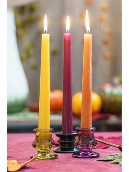 SET 2 BOUGIES FLAMBEAUX PLUM DIA 2.2CM X 25CM