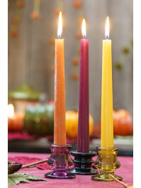 SET 2 SUNFLOWER YELLOW TAPER CANDLES DIA 2.2CM X 25CM