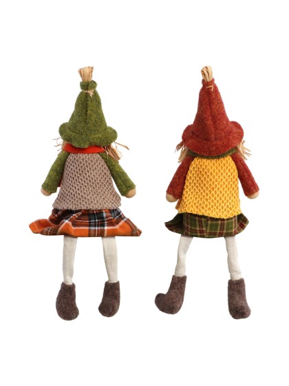 SITTING WILLOW SCARECROW 2 ASSORTED 11CM X 6CM X 40CM