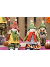SITTING WILLOW SCARECROW 2 ASSORTED 11CM X 6CM X 40CM