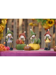 WILLOW SCARECROW ON WOODENLOG 2 ASSORTED DIA 5CM X 20CM