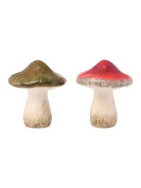 CHAMPIGNON TERRE CUITE 2 ASS DIA 11.3CM X 13.2CM