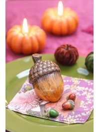 TERRACOTTA BROWN ACORN 7CM X 7CM X 8CM