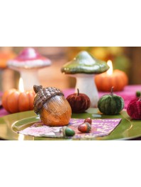 TERRACOTTA BROWN ACORN 7CM X 7CM X 8CM