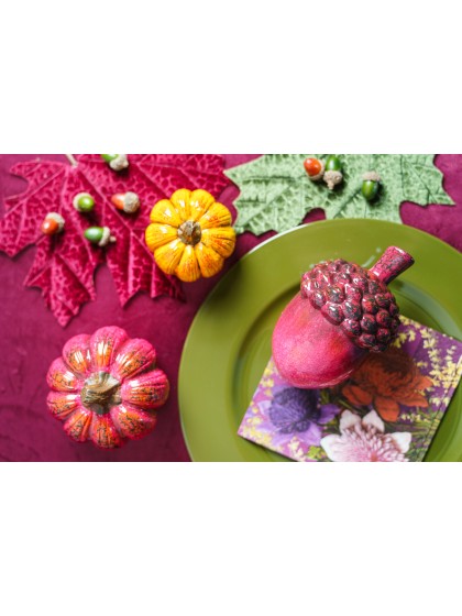 TERRACOTTA ACORN 2 ASSORTED COLORS 16CM X 10.1CM X 8.5CM