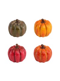 CITROUILLE TERRE CUITE PM 4 ASSORTIES DIA 8CM X 8CM