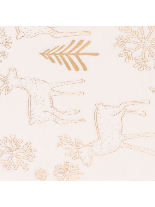 TISCHLÄUFER KUNSTFELL GOLDEN REINDEER 30CM X 3M