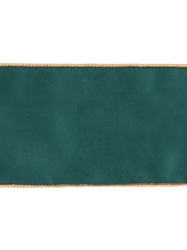 RUBAN VELOURS LUXE TEAL 12CM X 5M