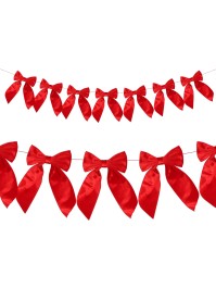 GIRLANDE 7 SCHLEIFEN ROT 2M X 30CM HT