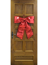 RED SHINY JUMBO BOW 68CM X 6CM X 82CM