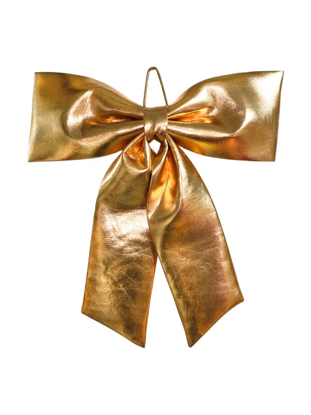 GOLD SHINY JUMBO BOW 68CM X 6CM X 82CM