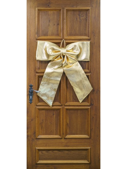 GOLD SHINY JUMBO BOW 68CM X 6CM X 82CM