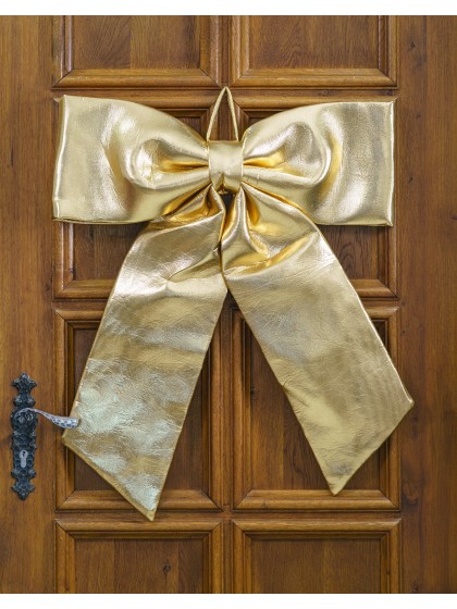 GOLD SHINY JUMBO BOW 68CM X 6CM X 82CM