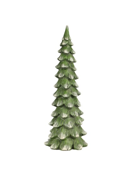 BIG SIZE SNOWY GREEN XMAS TREE IN MAGNESIA DIA 29.5CM X 29.5CM X 80CM