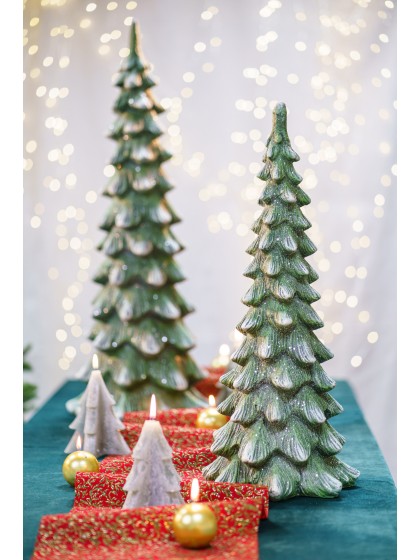 BIG SIZE SNOWY GREEN XMAS TREE IN MAGNESIA DIA 26CM X 62CM