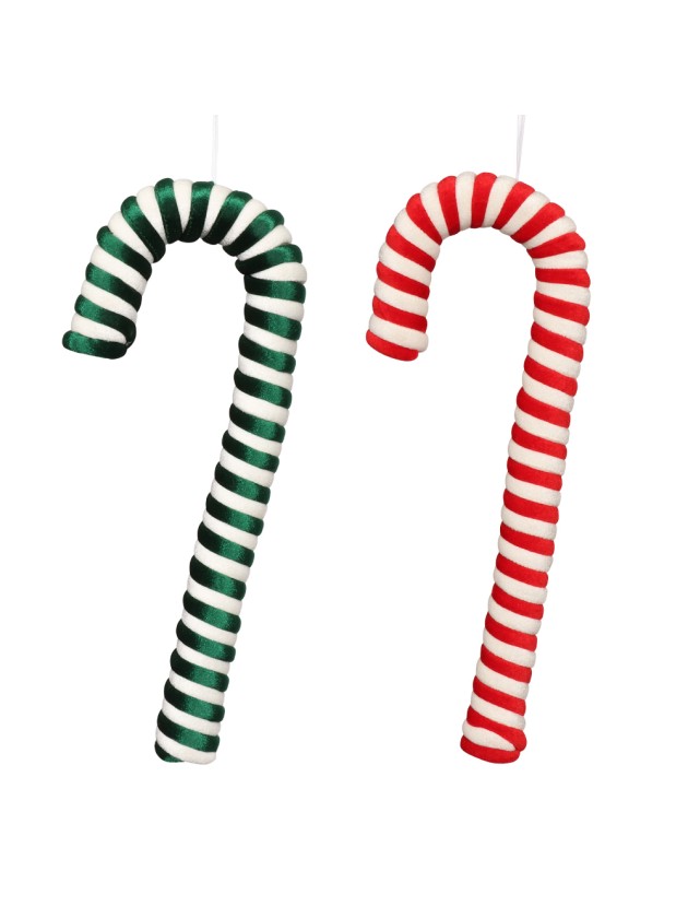 CANDY CANE CANDY STRIPES TO HANG - 2 ASS 16CM X 4.5CM X 44CM