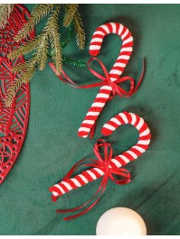 4 ZUCKERSTENGELN CANDY STRIPES MIT SCHLEIFE 6CM X 1.2CM X 15CM