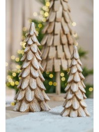 BIG SIZE SNOWY POLYRESIN XMAS TREE DIA 15CM X 36CM