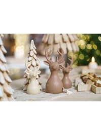 POLYRESIN REINDEER RUSTY - 2 ASS 9CM X 8.5CM X 21CM