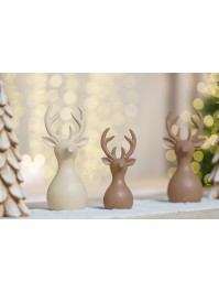 SMALL SIZE POLYRESIN REINDEER RUSTY - 2 ASS 7.5CM X 6CM X 16.7CM