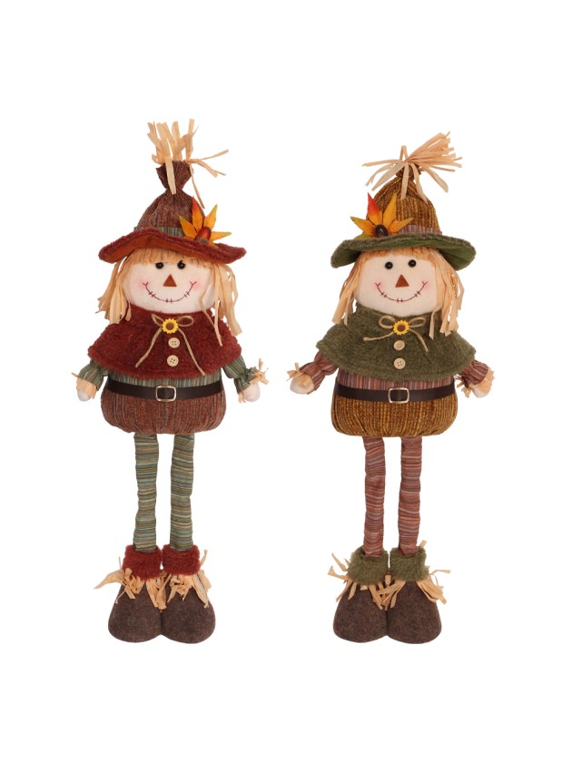 WILLOW SCARECROW TELESCOPIC LEGS - 2 ASS 26CM X 12CM X 48CM /68CM