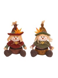 SITTING WILLOW SCARECROW - 2 ASS 20CM X 16CM X 30CM