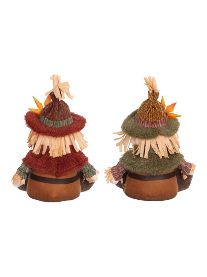 SITTING WILLOW SCARECROW - 2 ASS 20CM X 16CM X 30CM