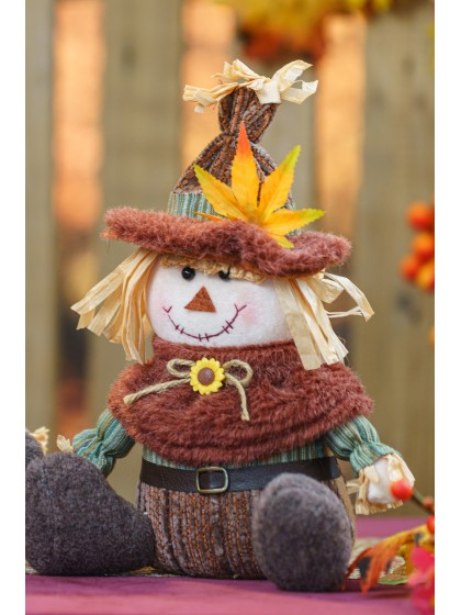 SITTING WILLOW SCARECROW - 2 ASS 20CM X 16CM X 30CM