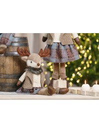 SITTING RUSTY DEER - 2 ASS 23CM X 15CM X 50CM