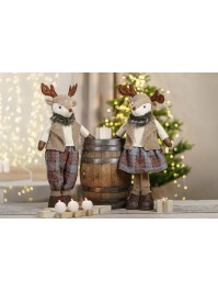 RUSTY DEER WITH TELESCOPIC LEGS - 2 ASS 27CM X 15CM X 45CM/ 62CM