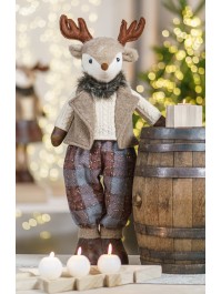 RUSTY DEER WITH TELESCOPIC LEGS - 2 ASS 27CM X 15CM X 45CM/ 62CM