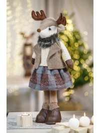 RUSTY DEER WITH TELESCOPIC LEGS - 2 ASS 27CM X 15CM X 45CM/ 62CM