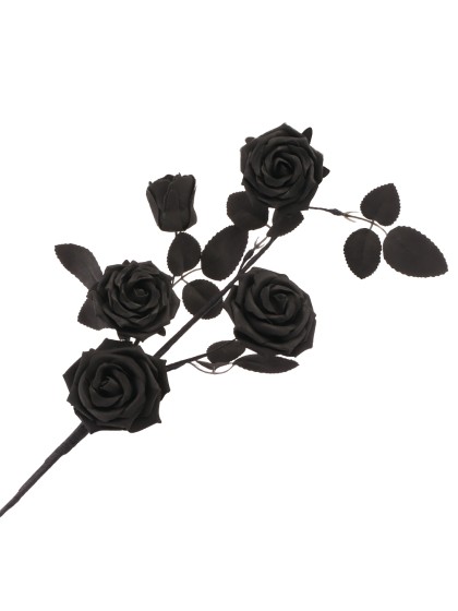 BRANCHE 5 ROSES NOIRES 18CM X 8CM X 71CM