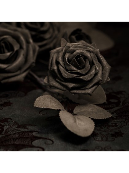 BRANCHE 5 ROSES NOIRES 18CM X 8CM X 71CM