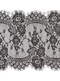 CHEMIN DE TABLE DENTELLE FINE NOIRE 35CM X 3M