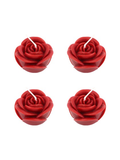 SET 4 KERZEN ROSA ROT DIA 5CM X 3.5CM