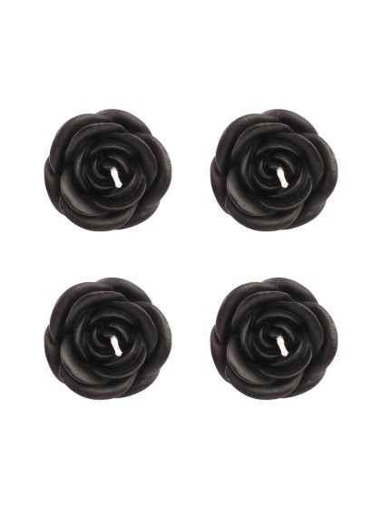 SET 4 KERZEN ROSA SCHWARZ DIA 5CM X 3.5CM