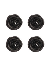 SET 4 KERZEN ROSA SCHWARZ DIA 5CM X 3.5CM