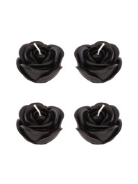 SET 4 KERZEN ROSA SCHWARZ DIA 5CM X 3.5CM