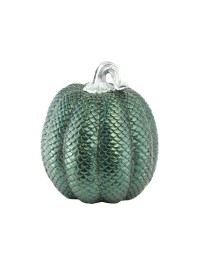 CITROUILLE RESINE TEXTURE SERPENT VERT IRISE 16.5CM X 16.5CM X 20CM