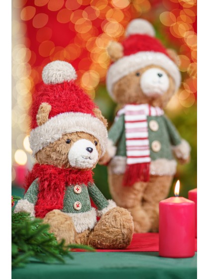 BÄR BARNABEY ASSIS - 2 ASSORTIS CA. 21CM X 14CM X 36CM