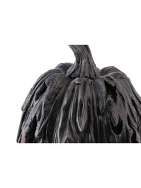 CITROUILLE RESINE TEXTURE ECORCE D\'ARBRE 14.5CM X 14.5CM X 15.5CM