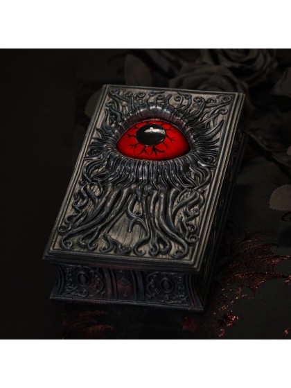 LIVRE RESINE DECORATIF OEIL ROUGE BLOODY 12CM X 5CM X 20CM