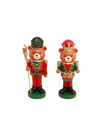 KING BEAR BARNABEY RESINE - 2 ASS 7CM X 5CM X 16CM