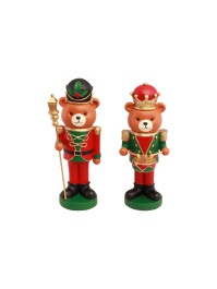 KING BEAR BARNABEY RESINE - 2 ASS 7CM X 5CM X 16CM