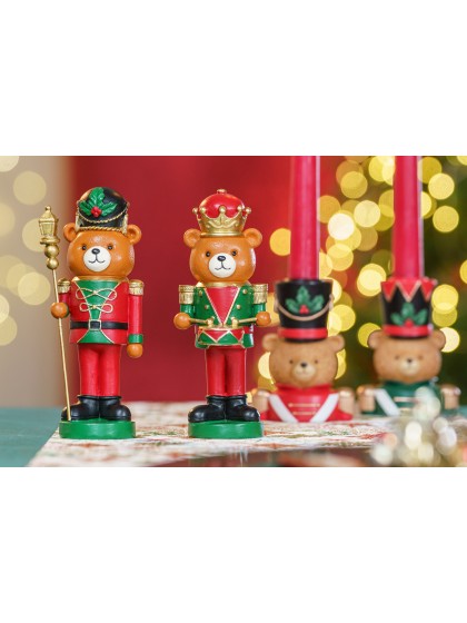 RESIN KING BEAR BARNABEY - 2 ASS AROUND 7CM X 5CM X 16CM