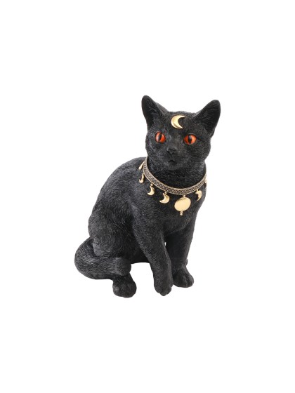 POLYRESIN BLACK MYSTIC CAT 23CM X 15.5CM X 28CM